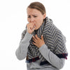 lady coughing with covid