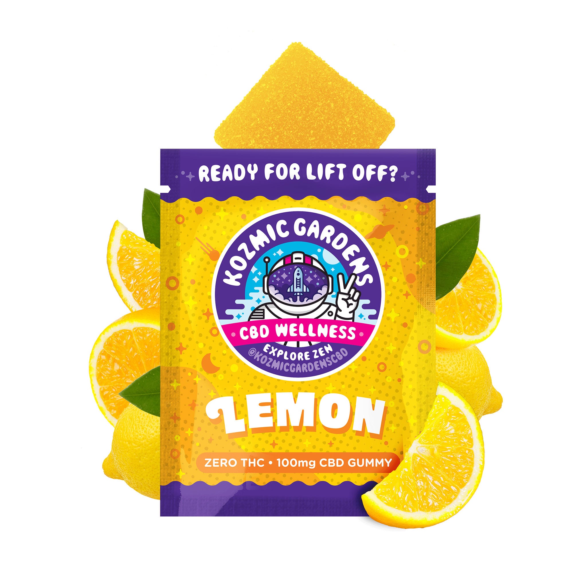 Lemon CBD Gummy | 100 mg | Kozmic Gardens | Urban Roots