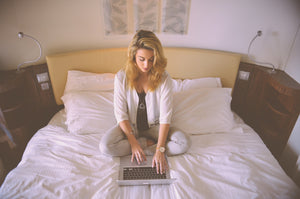 woman working from home