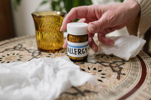 Allergy medication pill bottle